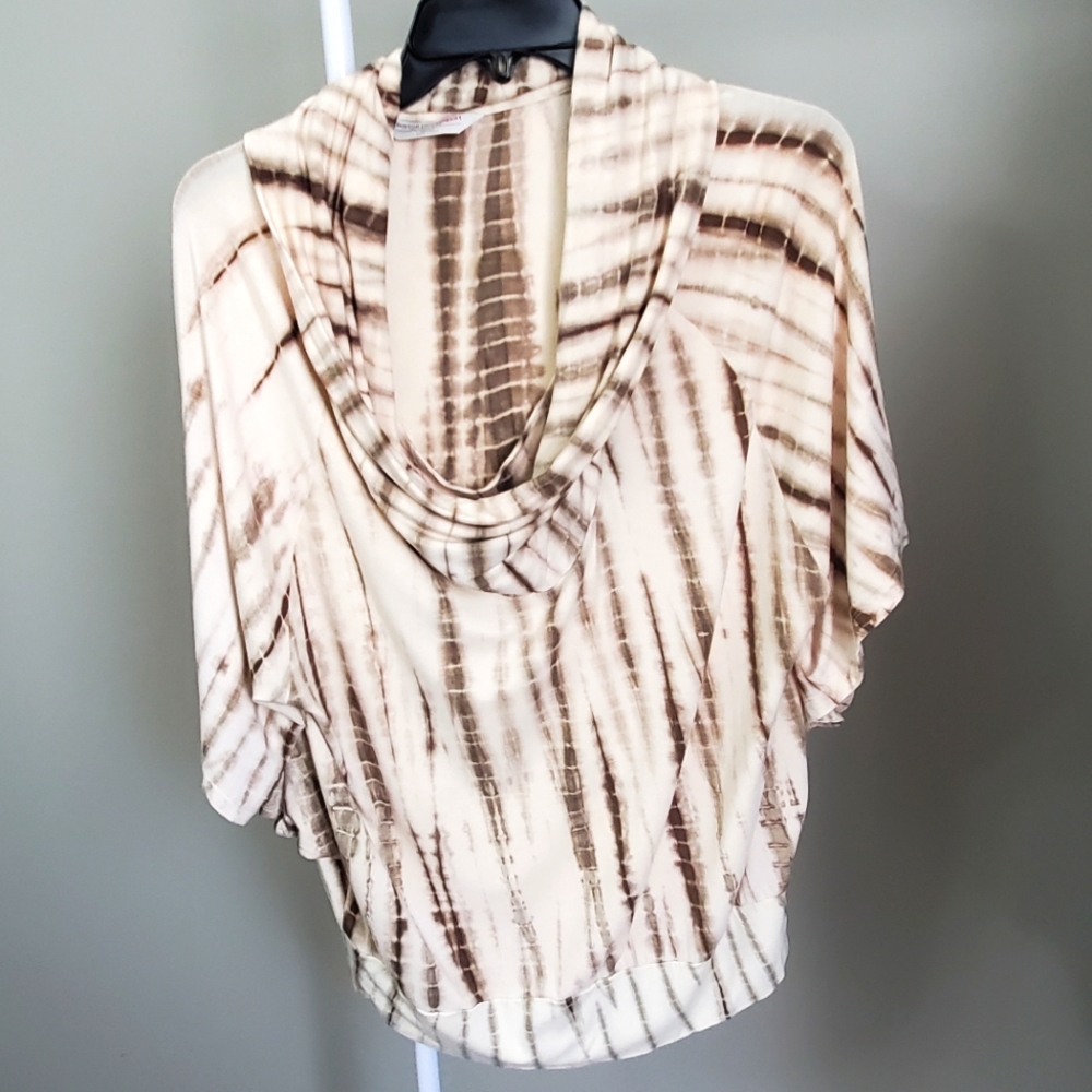 Boston Proper tie dyed cowl neck top size small